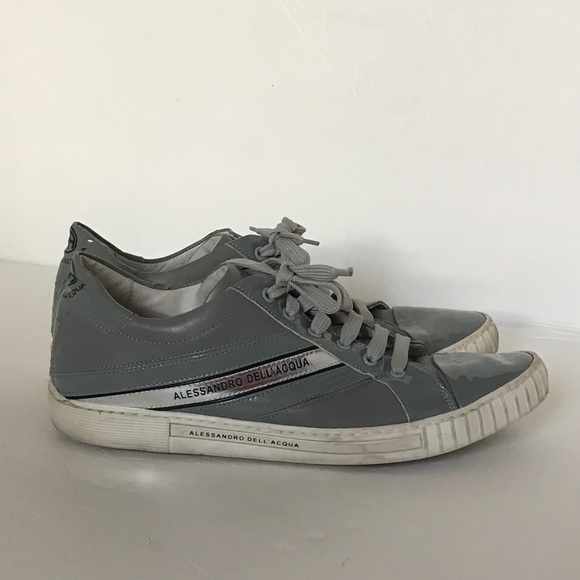 ALESSANDRO DELL' ACQUA Leather Fashion Sneakers - Picture 4 of 8